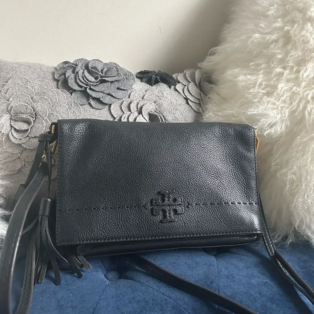Tory Burch Black Leather Crossbody Bag